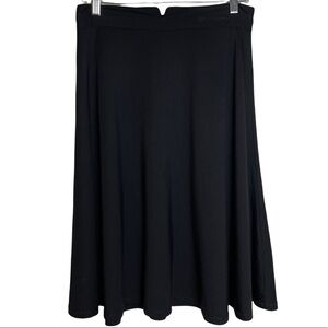 Emilio Pepe Black Flowy Skirt with Exposed Rose Gold Zipper L